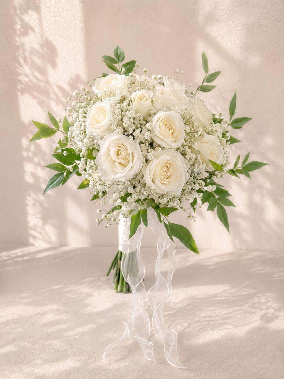 Pure Grace Rose Bouquet 纯白之约玫瑰花束