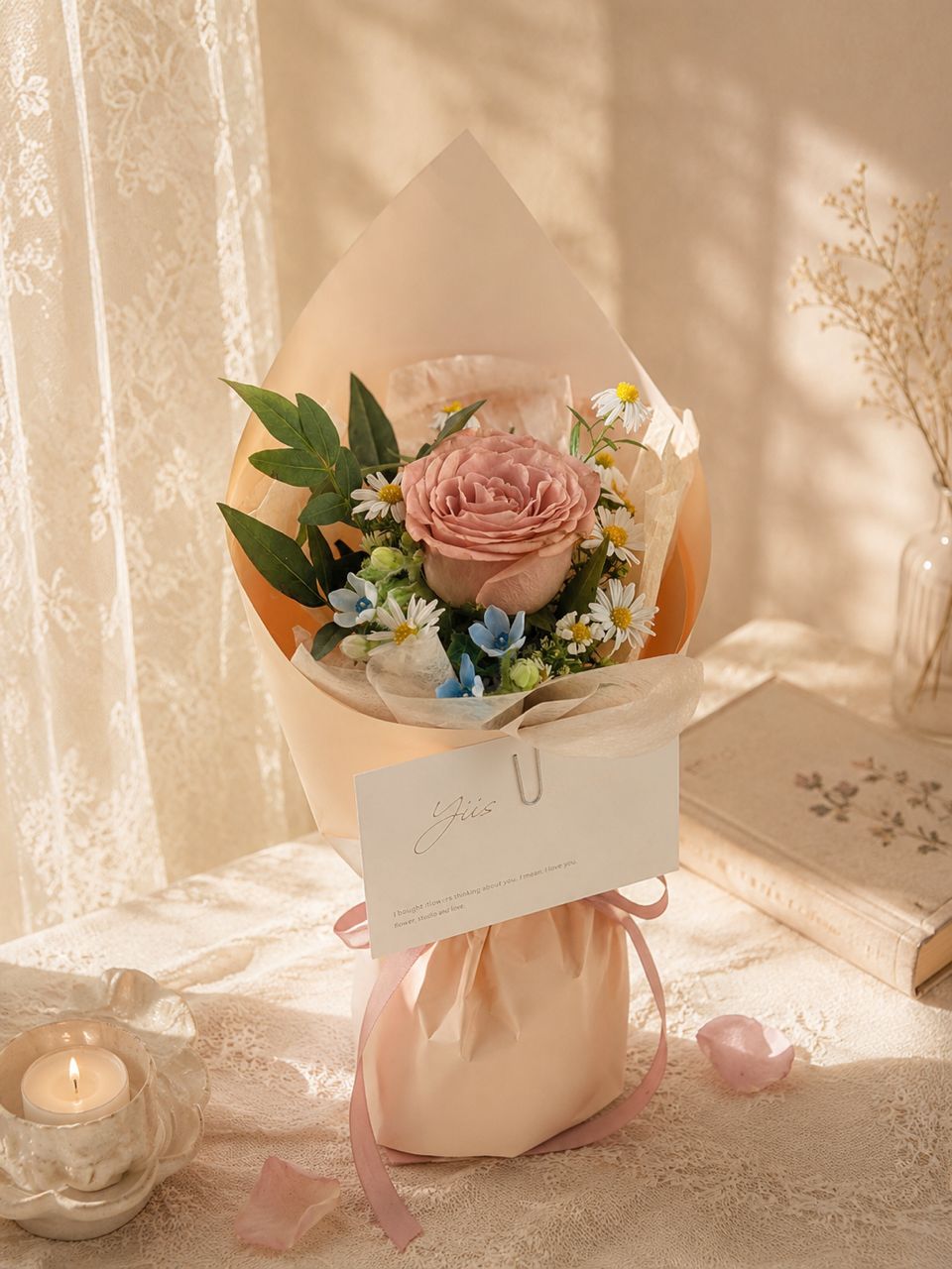 Blush Whisper Bouquet 微语玫瑰花束