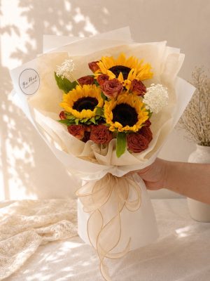 Golden Mocha Sunflower Bouquet 焦糖暖阳向日葵花束
