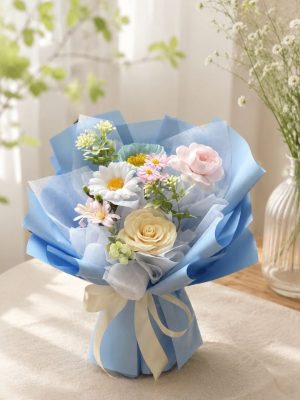 Blue Serenity Soap Flower Bouquet 晴蓝香皂花束