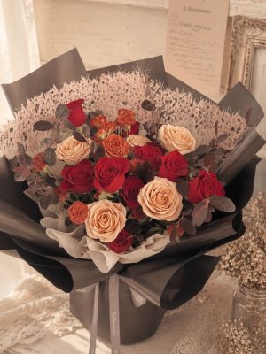 Velvet Mocha Rose Bouquet 丝绒摩卡玫瑰花束