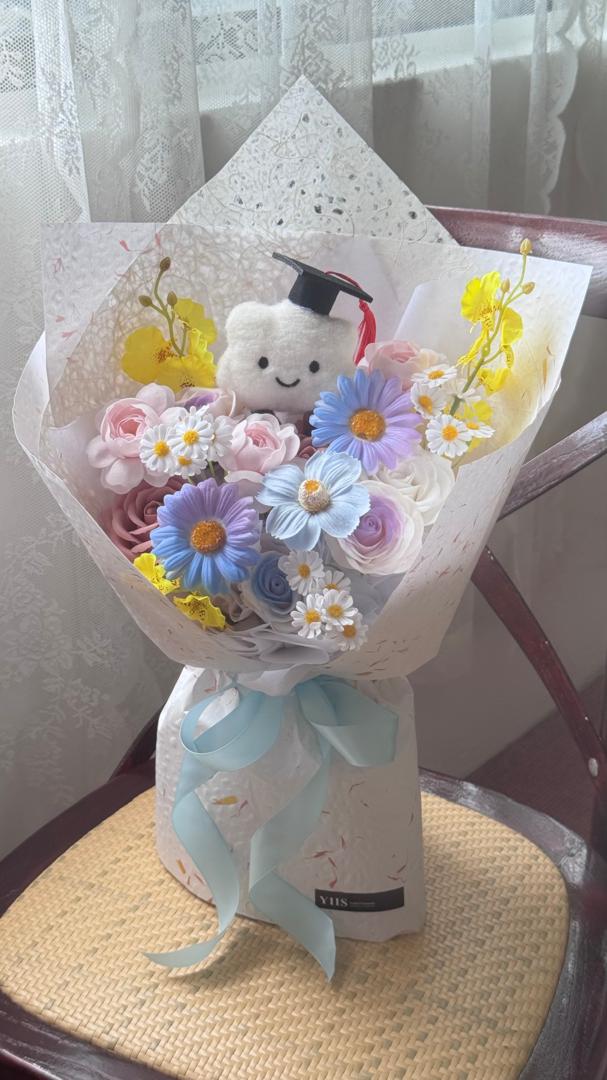 Pastel Dream Graduation Soap Flower Bouquet 🎓 梦幻 pastel 毕业香皂花束